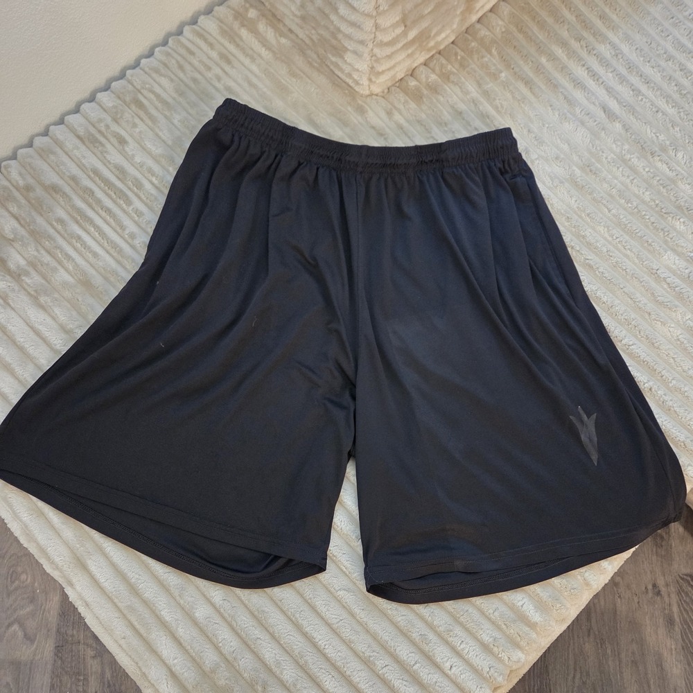 Epic Cool Sports Performance Athletic Shorts Men's Size 3XL Solid Black Gym